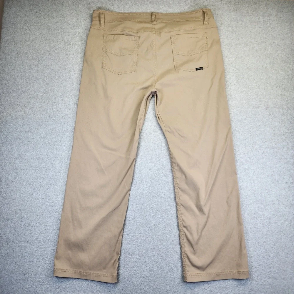 Prana Brion Pant 38x30 Slim Fit Beige Stretch Lightweight Hiking Nylon‎ Outdoor